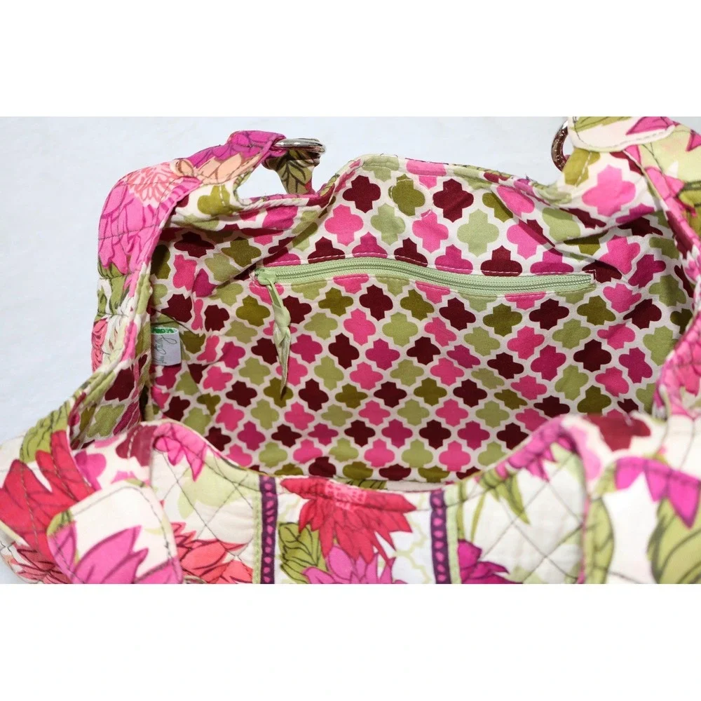 Vera Bradley Hello Dahlia Shoulder Bag with plenty of Inner Pockets